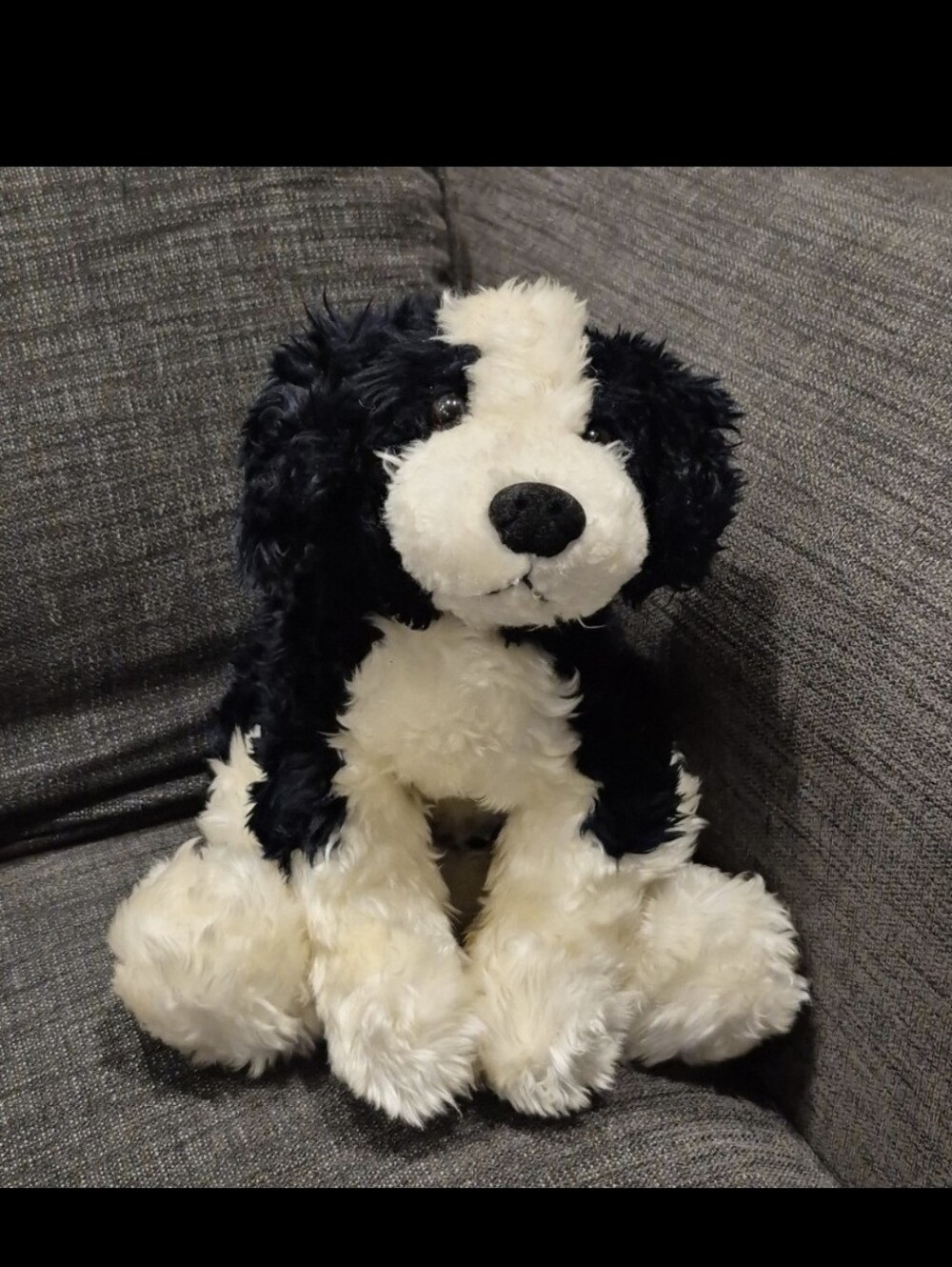 Gund Black and White Plush "Tagger" Puppy